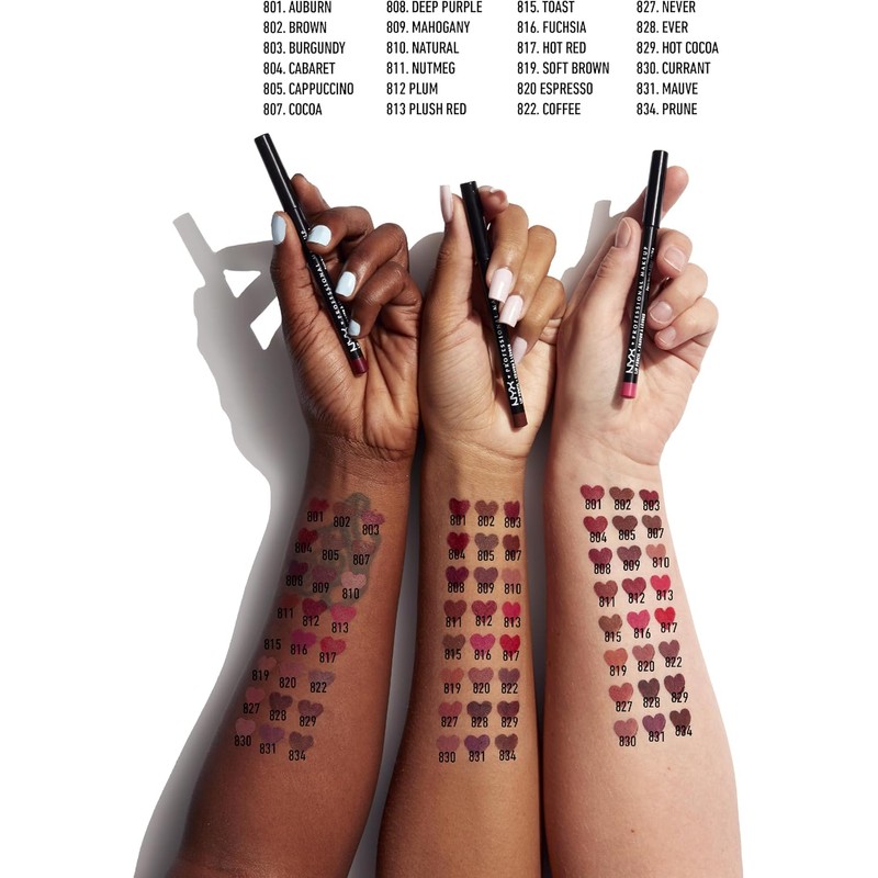 NYX PROFESSIONAL MAKEUP Slim Lip Pencil, Ever, 0.03 Ounce