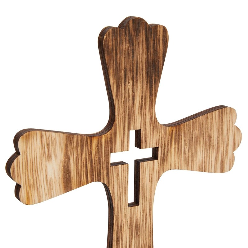 Juvale Wooden Cross Table Centerpieces - Baptism Decorations & Baptism