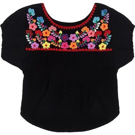 YZXDORWJ Embroidered Dog Shirts Mexican Pet Clothing Floral Colorful Cute Boho Soft Cotton T Shirt for Pet Dog Cats (L, BB-BKR)