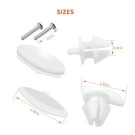 Toilet seat bumper and Bolts for Kohler 1133070 1236365 1133024 1239016 Enhances seat Stability and Reduces Noise Repair Kit