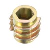 sourcing map Furniture Threaded Insert Nuts Zinc Alloy Hex-Flush M4