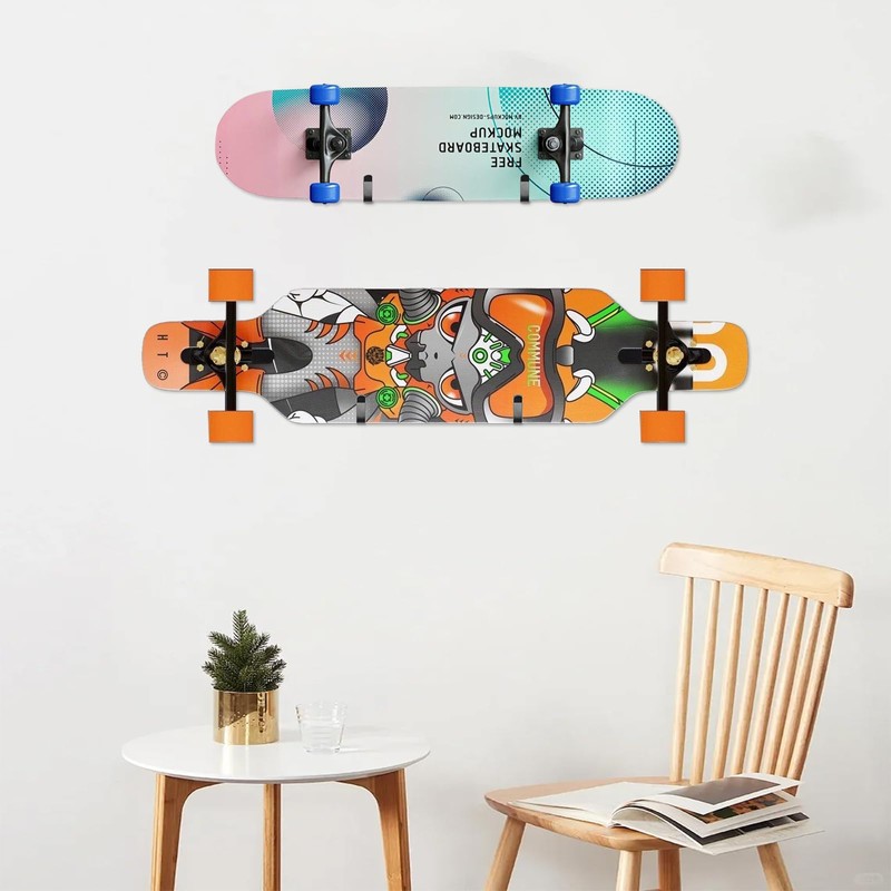 FINELYCR Pack of 4 Snowboard Wall Mounts Black Snowboard Holder