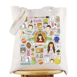 WZMPA Schmidt & Jess Canvas Tote Bag Jess Fans Gift Gave Me Cookie Got You Cookie New Girl Shoulder Bag Nick & Jess Merch (who's that girl TG)