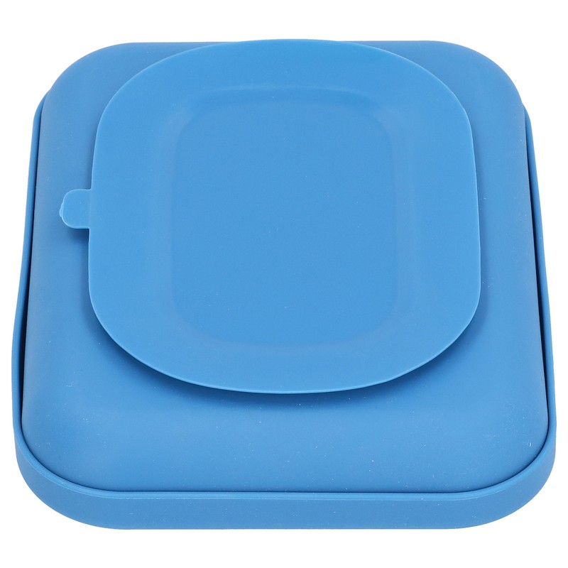 Baby Silicone Divided Food Plate with Lid Drop Resistant Suction