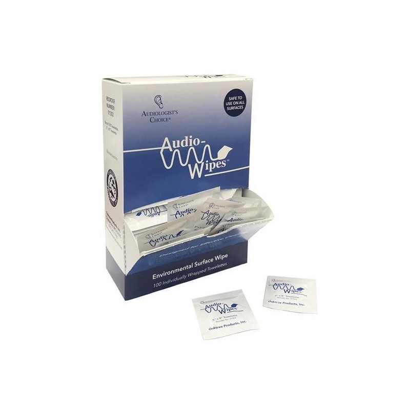 Oaktree Audiowipes Singles 100 Count
