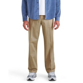 Dockers Men's Classic Fit Signature Iron Free Stain Defender Pants (Regular and Big & Tall), New British Khaki, 32