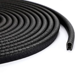 KWTORFIA 16.4 Ft(5M) Car Door Edge Guard,No Glue Door Sill Protector Universal Black Rubber U Shape Automotive Door Edge Protector Strip Door Seal Edge Guards Fit for SUV,Sedan,MPV,Boats