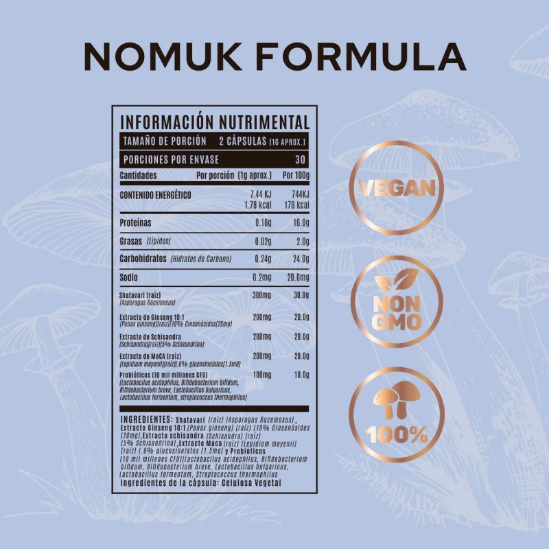 Hormo Balance + Probiotics | Nomuk| 60 Cápsulas