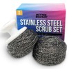Stainless Steel Scrubber Set, Marine Grade Steel Wool Scouring Pads