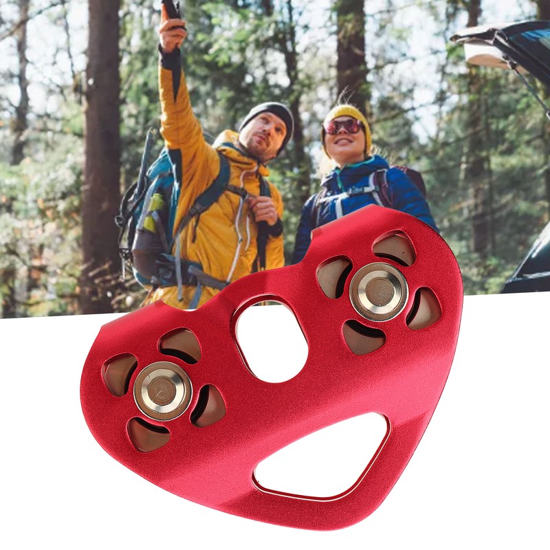 Mountaineering Climbing Double Axle Double Zip Line Trolley Steel Rope