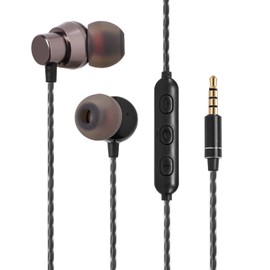 ionX Wired Earbuds, Wired Headphones with Microphone, in Ear 3.5mm Corded Earphones with in Line Volume Controller, Black