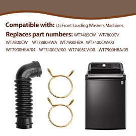 AEM75152901 Washer Drain Hose Compatible with LG Front Loading Washers Machines Replaces WT7405CW, WT7800CV, WT7800CW, WT7880HWA, WT7900HBA