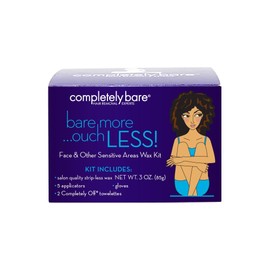 bare more ouch LESS Strip-Less Wax Kit Face & Other Sensitive Areas Wax Kit, 3.0 Ounce by Completely Bare (Pack of 12)