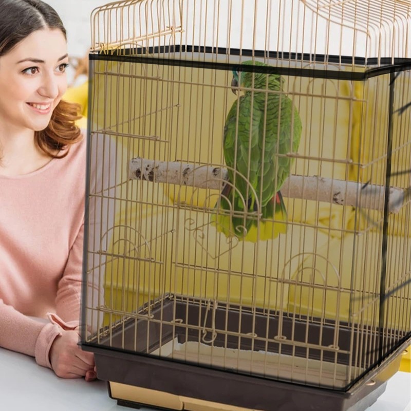Daoeny Bird Cage Seed Catcher, Large Bird Cage Cover, Adjustable