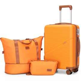 Cosbarn Carry On Luggage 22x14x9 Airline Approved, 20 Inch Carry on Suitcases with Wheels, ABS Lightweight Carry-on Luggage, Travel Suitcase Set with Wheels and TSA Lock