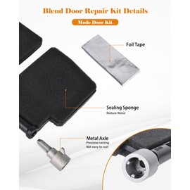 Lower Heater HVAC Blend Door Repair Kit 5073964AA Compatible with 2002-2006 Dodge Ram 1500 2003-2006 Ram 2500 3500 Lower——Main Mode Door Kit Replace# 68078418AA 902-323