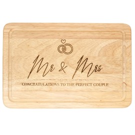 Mr & Mrs Chopping board Wedding Gift For Bride & Groom Present for Worktop at home housewarming gift for couples cutting board Mr & Mrs