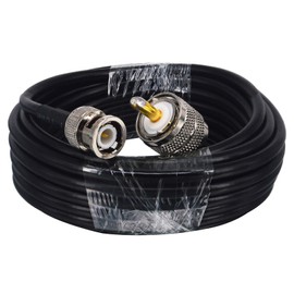 BOOBRIE RG58 5M BNC to UHF Cable Coaxial BNC Male to UHF Connector CB Radio Antenna Cable 50 Ohm BNC to PL259 Cable for Two-Way Radio CB Antenna Analyzer Walkie Talkie Marine Radio Mobile Amateur