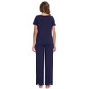 WiWi Pajamas Set for Women Soft Comfy Loungewear Short Sleeve