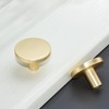 IAFVKAI Cabinet Knobs, 2 Pack Brushed Brass Kitchen Cabinet Knobs