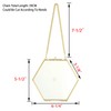 JUXYES Set of 2 Hexagon Wall Hanging Photo Frame, Golden