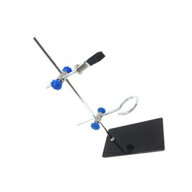 Ciieeo Portable Laboratory Grade Metalware Retort Stand with Padded Square Base Detachable Flask Clamp Support Tool for Chemical Experiments Mini Science Lab Equipment