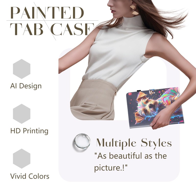 Bemoloon PU Universal Case for 10 Inch Tablet with Vivid