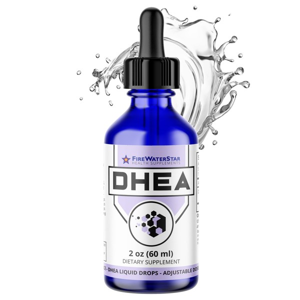 DHEA - Liquid Drops - Adjustable Dosing - Micronized - Supports Healthy Aging, Hormone Balance, Vitality, Motivation and Energy - Liquid DHEA Supplement for Men and Women