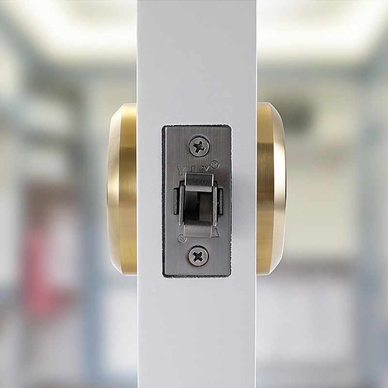 ZZBUY Pocket Door Lock with Key, Round Recessed Pocket Door