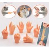 CIXVOEMK Tiny Hands,Cat Interactive Small Fingers,High Elasticity Hands for Cats,Mini