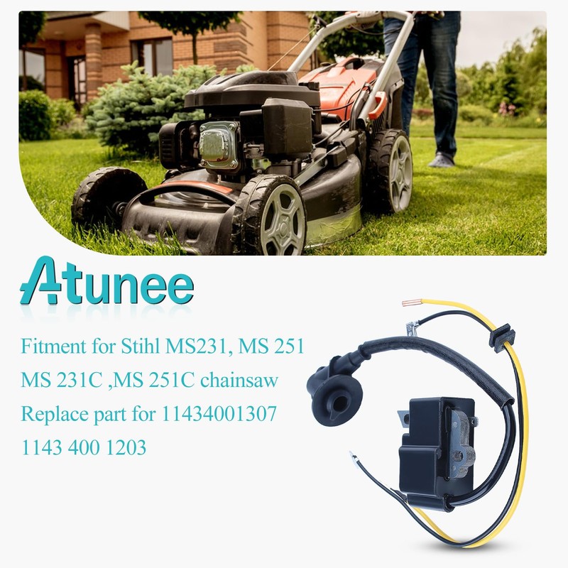 Atunee MS251 11434001307 Flywheel Ignition Coil Kit for Stihl MS231