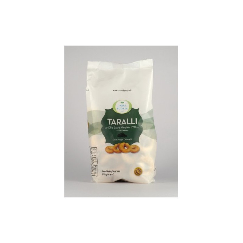 Terre Di Puglia, Crackers Taralli Extra Virgin Olive Oil, 250