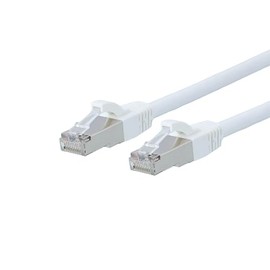 Networx® RJ45 Cat 8 Ethernet Patch Cable 7 Foot White Booted S/FTP for PC, TV, Tablet, Gaming, Routers, and Printers, High Speed 40Gbps, Gold Plated, Indoor/Outdoor Use