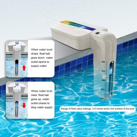 2025 New Version Automatic Pool Filler, Pool Water Leveler Auto Fill, Pool Auto Fill, Automatic Pool Water Leveler, LC3001 - White