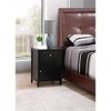 Glory Furniture Izzy 1 Drawer 1 Door Nightstand in Black