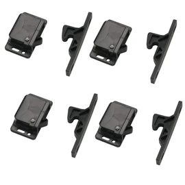 Decorite 5838-4 Pack - RV Cabinet Door Black Push Latch Grabber - Holder- 5lb - C3-805 - H315