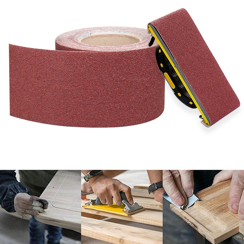 Shineboc Sandpaper Roll, 120 Grit 93mm x 10m Wet Sanding