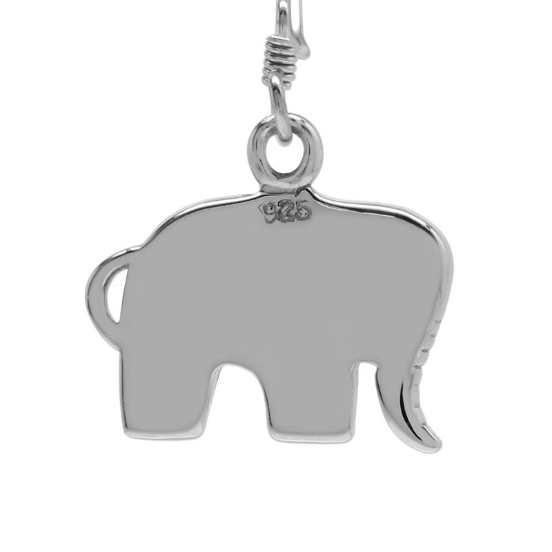 Silvershake Abalone Paua Shell Inlay 925 Sterling Silver Elephant Dangle