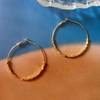 YYWANGART Gold Hoop Earrings 14k Gold Plated Hoop Earrings for