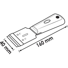 VIGOR Universal Scraper (Length: 160 mm, Includes 1 Blade) V1368N