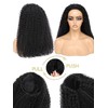 Kinky Curly Half Wig Human Hair 3 In 1 Seamless