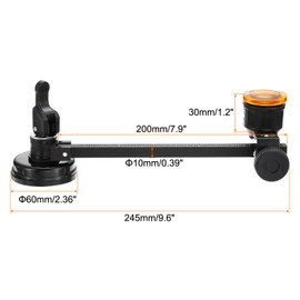 HARFINGTON Circular Glass Cutter 1.6"-7.9" Cutting Radius Adjustable Precise Cutting Compass Circular Glass Cutter with Suction Cup Oil Tank for Glass Ceramic Tile Cutting, Black