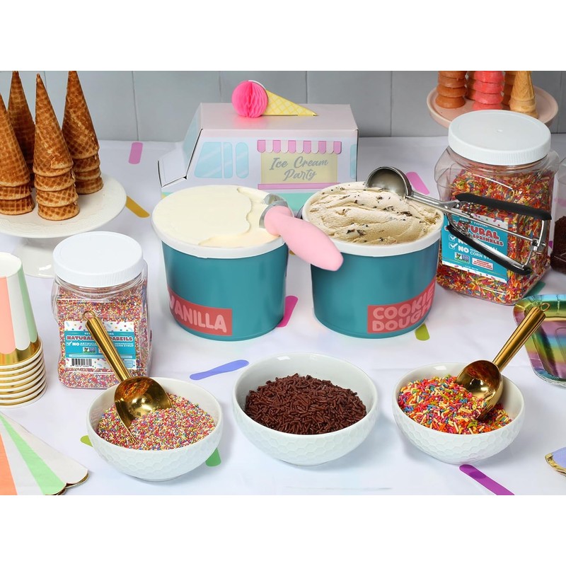 Bulk Dye Free Rainbow Sprinkles - 14 Ounces - Naturally