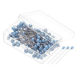 PATIKIL Sewing Pins, 600 Pcs 1.5 Inch Straight Pin with Plastic Pearlized Ball Head for Fabric, Decorative, Jewelry DIY, Craft and Sewing Project, Sky Blue