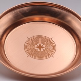 Copper Offering Bowl Ritual Plate Great for Altar,Incense Burner, smudging Bowl, Offering Dish,Candle Trays, Ash Catcher,Jewelry Dish (Mormon Totem)