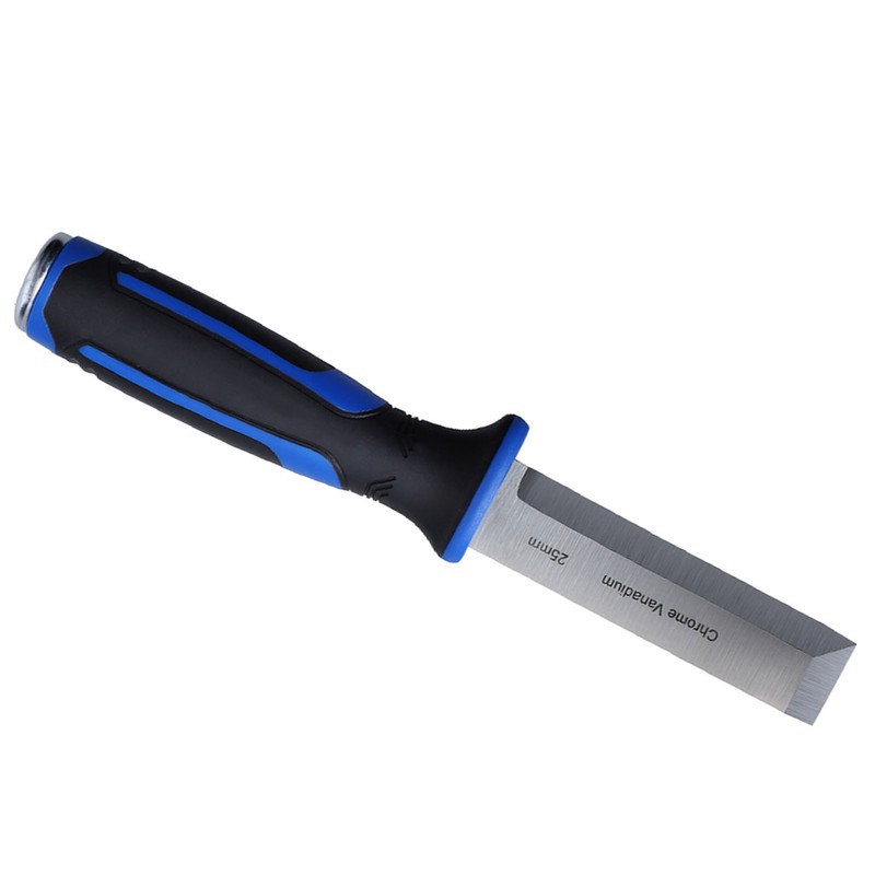 Wood Chisel Tool Hardened CR V Rubber Wrapped Handle Hand