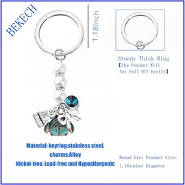 BEKECH Donkey Charms Keychain Purse Charms Key Ring Cartoon Keyring Cartoon Movie Inspired Gift Donkey Lover Present (silver)