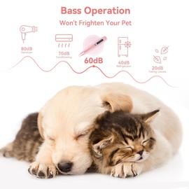 Upgrade Paw Trimmer for Cat and Dog,Cat and Dog Grooming Kit with LED Light,Small Dog Clippers,Low Noise Cordless Cat Shaver,for Face,Eyes, Ears(Pink)
