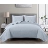 Chezmoi Collection Austin King Bedspread Set 3-Piece Pinsonic Quilted Oversized