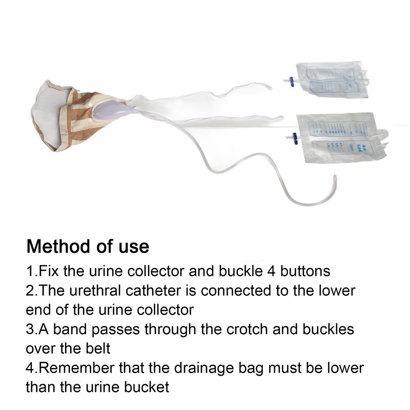 Women Female Silicone Urine Collector Urine Collection Drainage Bag Wearable
